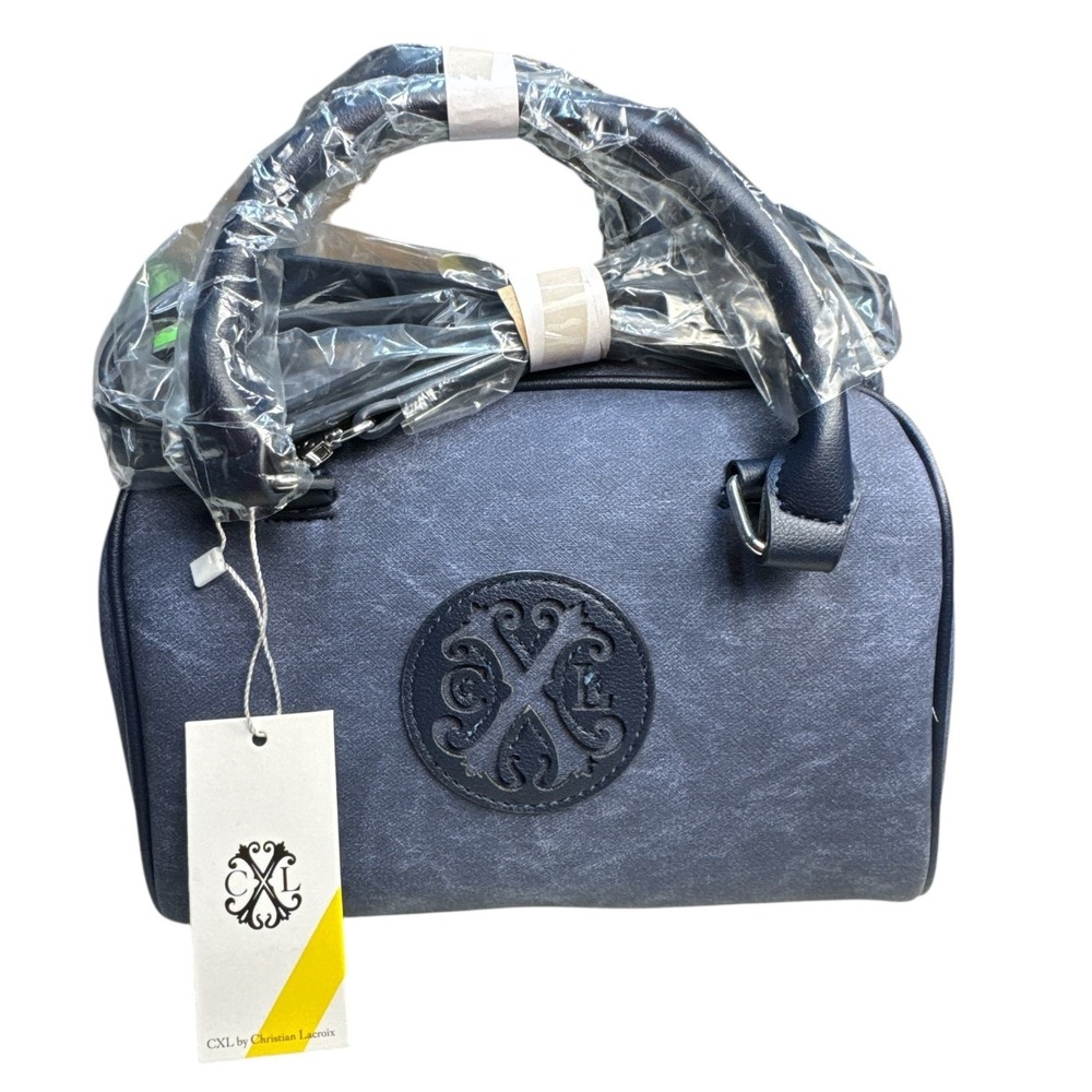 CXL by Christian Lacroix Jasper PU Denim Satchel Indigo Denim Crossbody Bag NWT